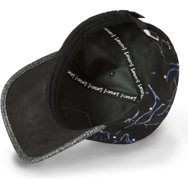 Gorra Capslab curva negra ajustable GLI NASA