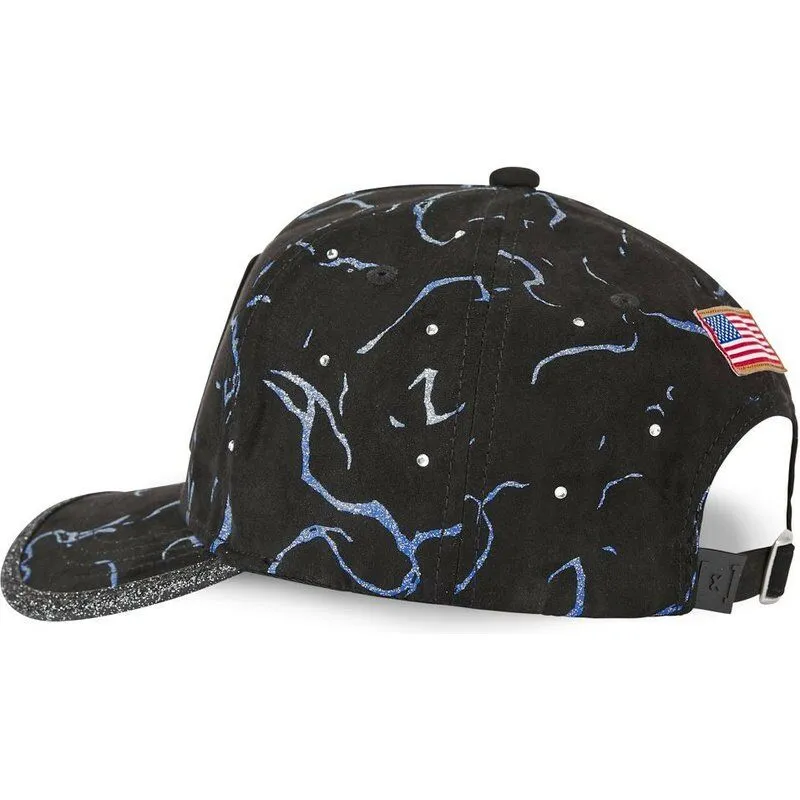 Gorra Capslab curva negra ajustable GLI NASA