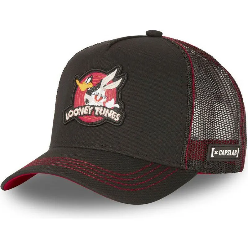 Gorra Capslab trucker negra Bugs Bunny y Pato Lucas TU