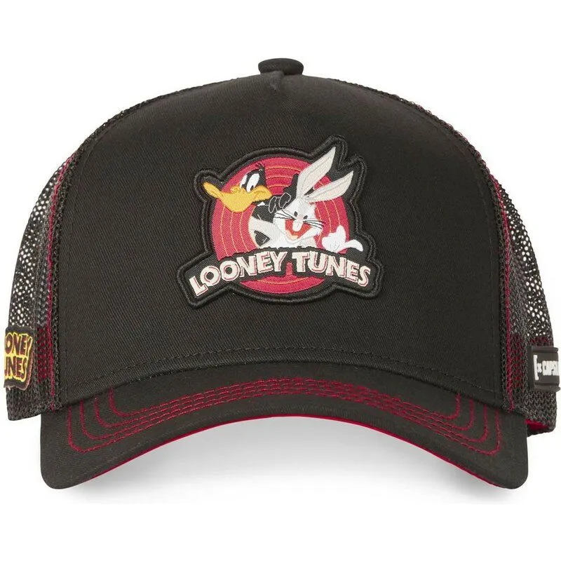 Gorra Capslab trucker negra Bugs Bunny y Pato Lucas TU