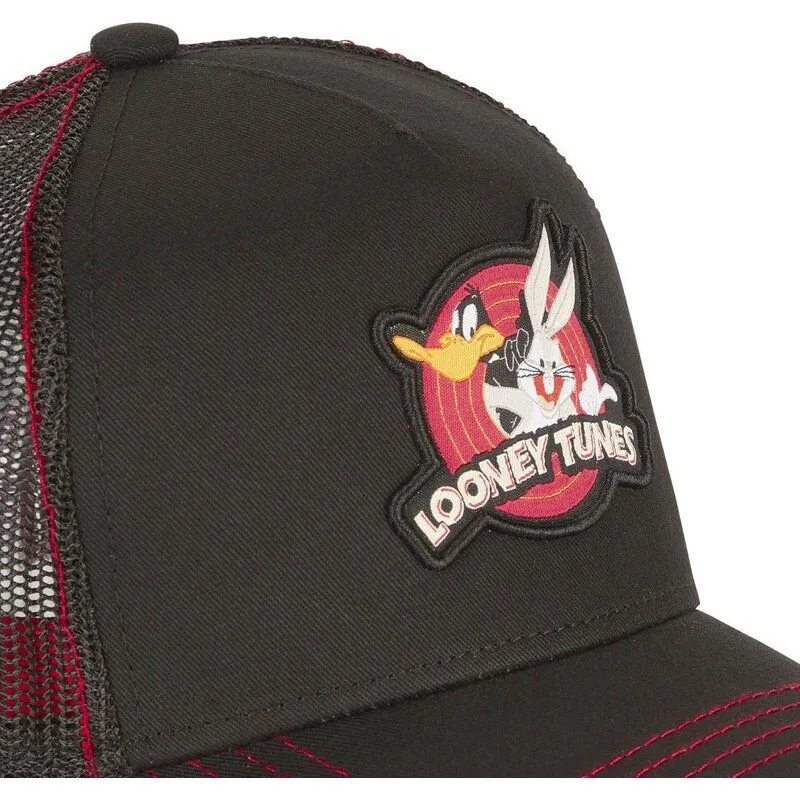 Gorra Capslab trucker negra Bugs Bunny y Pato Lucas TU