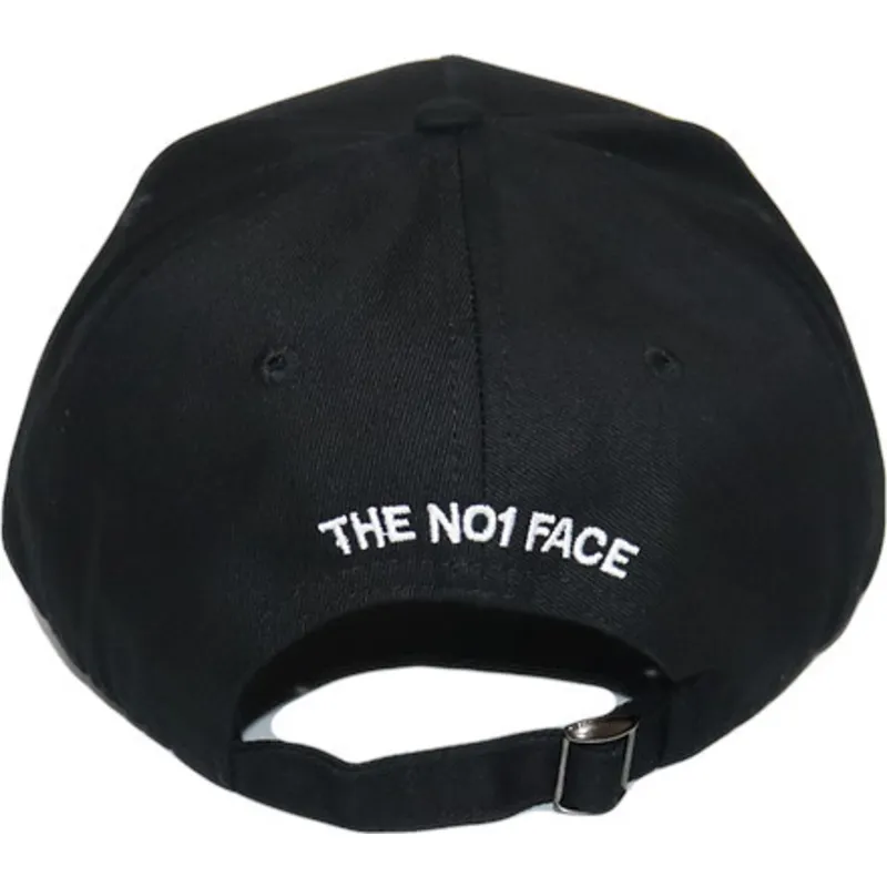 Gorra curva negra ajustable No.1 Cares Distressed Black Gold Logo de The No.1 Face