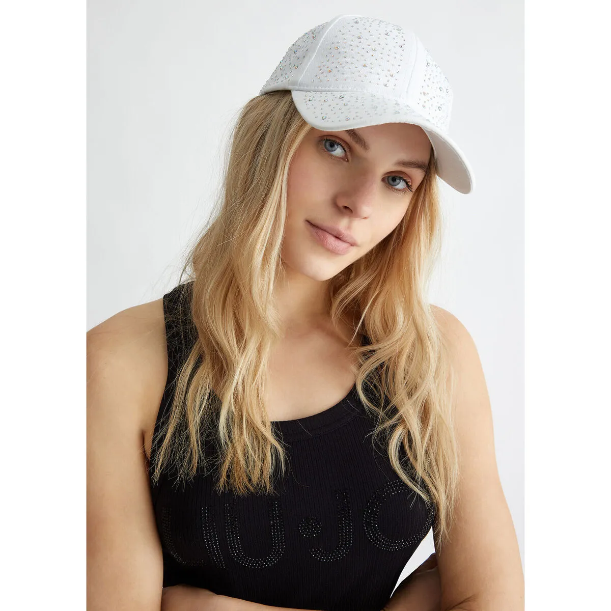 Gorra de béisbol con strass