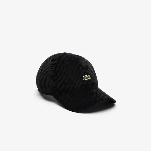 Gorra de Pana Negra Lacoste Ajustable