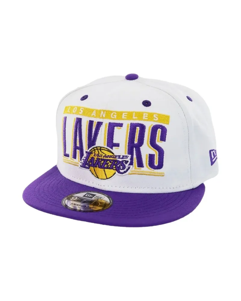 GORRA NEW ERA BLANCA LAKERS RETRO TITLE 9FIFTY LOSLAK