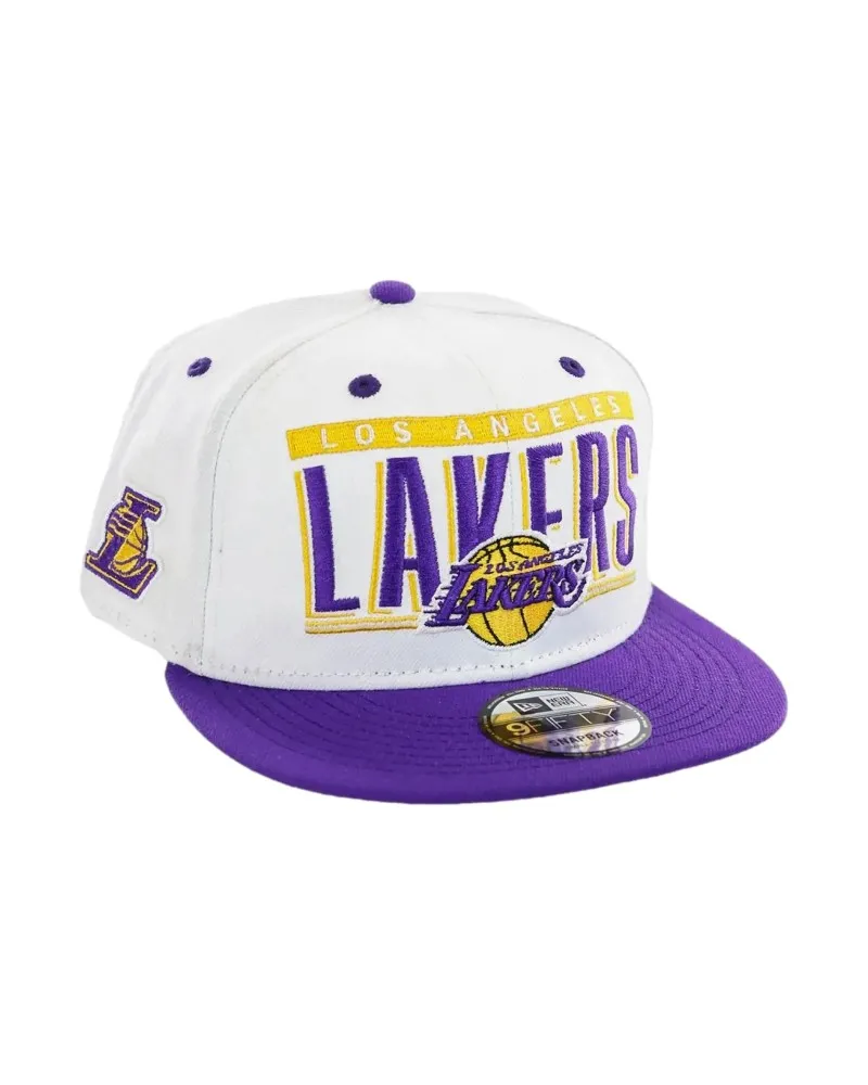 GORRA NEW ERA BLANCA LAKERS RETRO TITLE 9FIFTY LOSLAK
