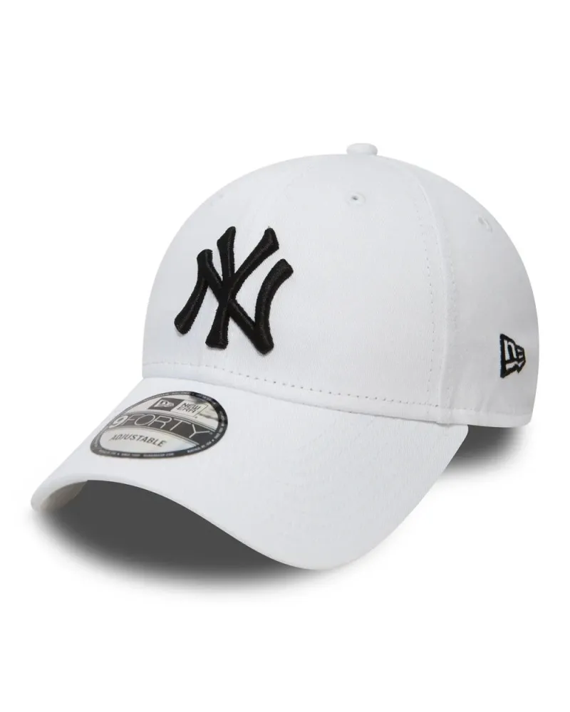 Gorra new era blanca logo yankees bordado frente visera curva