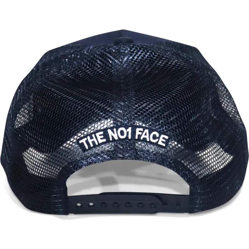 Gorra trucker azul marino Trusts No.1 Suede Navy White Logo de The No.1 Face