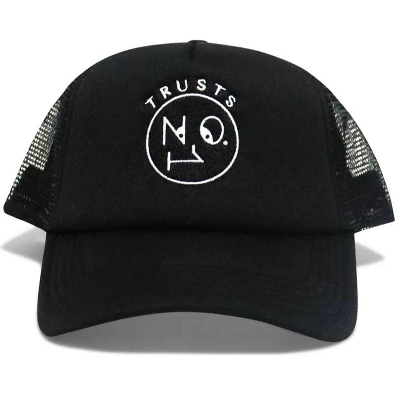 Gorra trucker negra Trusts No.1 Neoprene Black White Logo de The No.1 Face