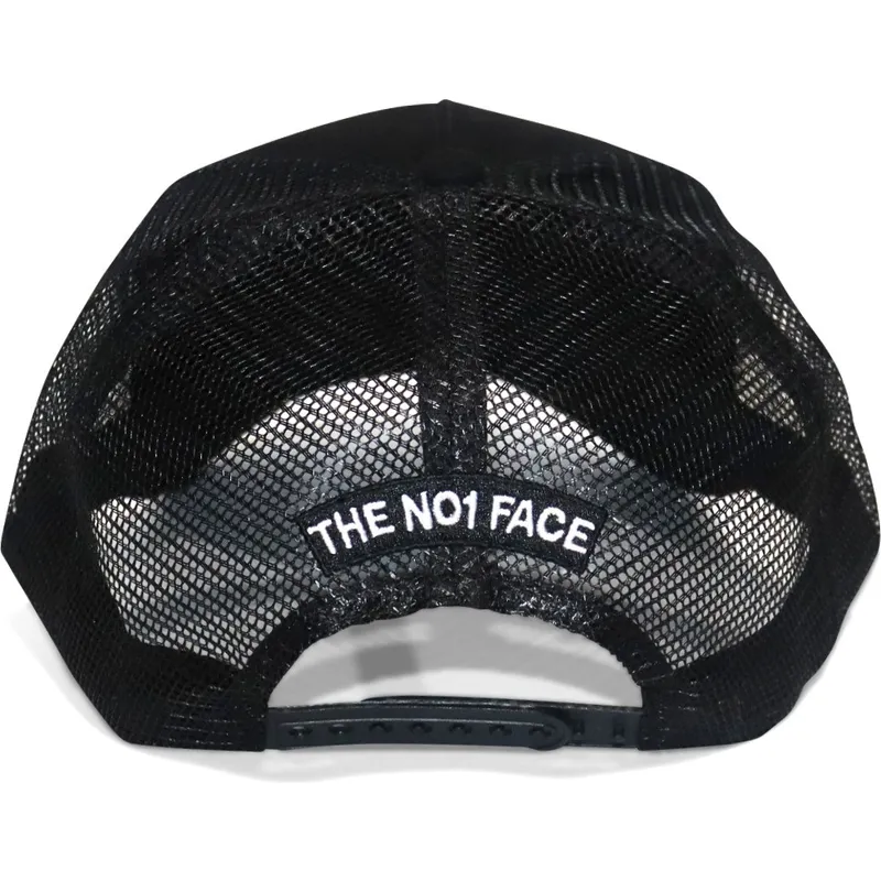 Gorra trucker negra Trusts No.1 Suede Black Gold Logo de The No.1 Face