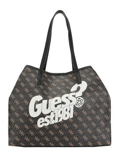 Guess Vikky Bolso Bolso de mano con bolsa para mujer en marrón