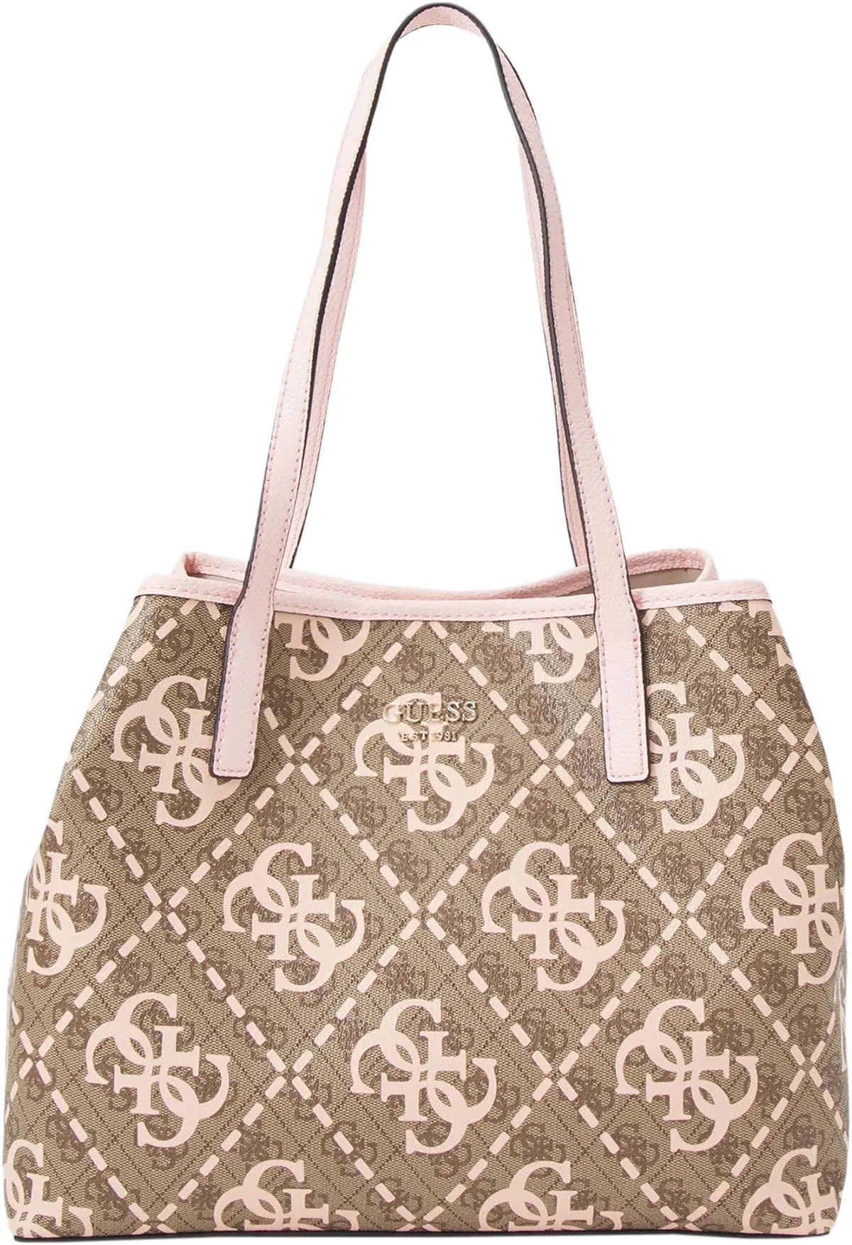 Guess Vikky Bolso de mano sintético con logo 4G para mujer en lattee