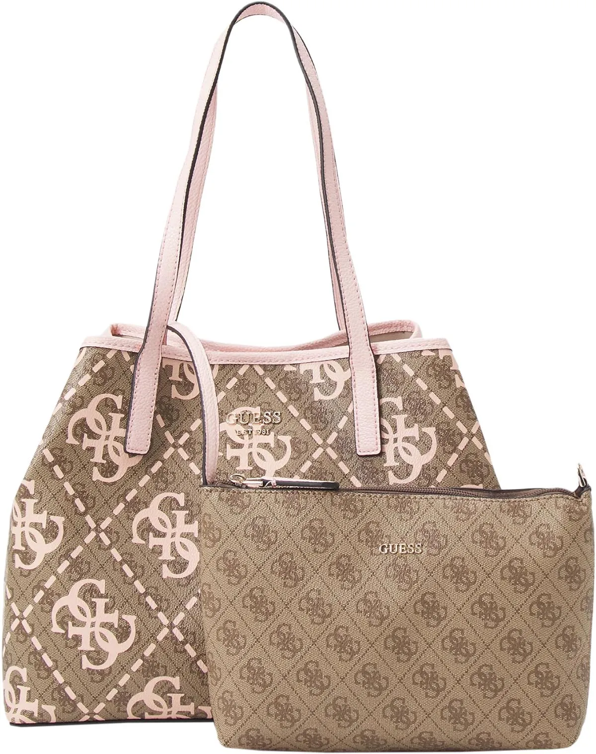 Guess Vikky Bolso de mano sintético con logo 4G para mujer en lattee
