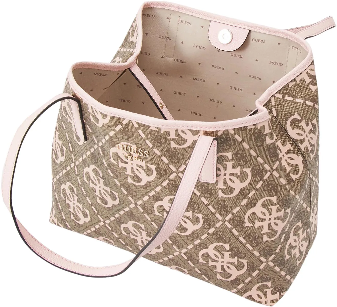 Guess Vikky Bolso de mano sintético con logo 4G para mujer en lattee