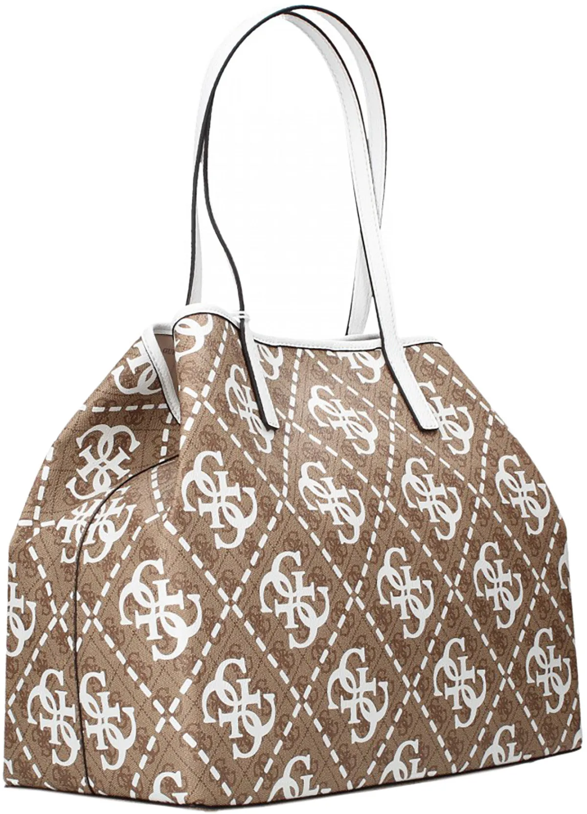 Guess Vikky Bolso de mano sintético con logo 4G para mujer en marrón rosa