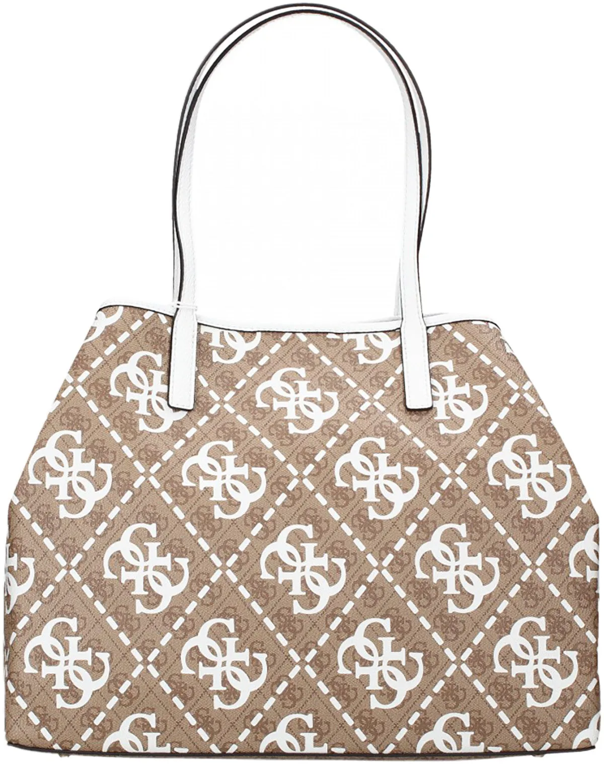 Guess Vikky Bolso de mano sintético con logo 4G para mujer en marrón rosa