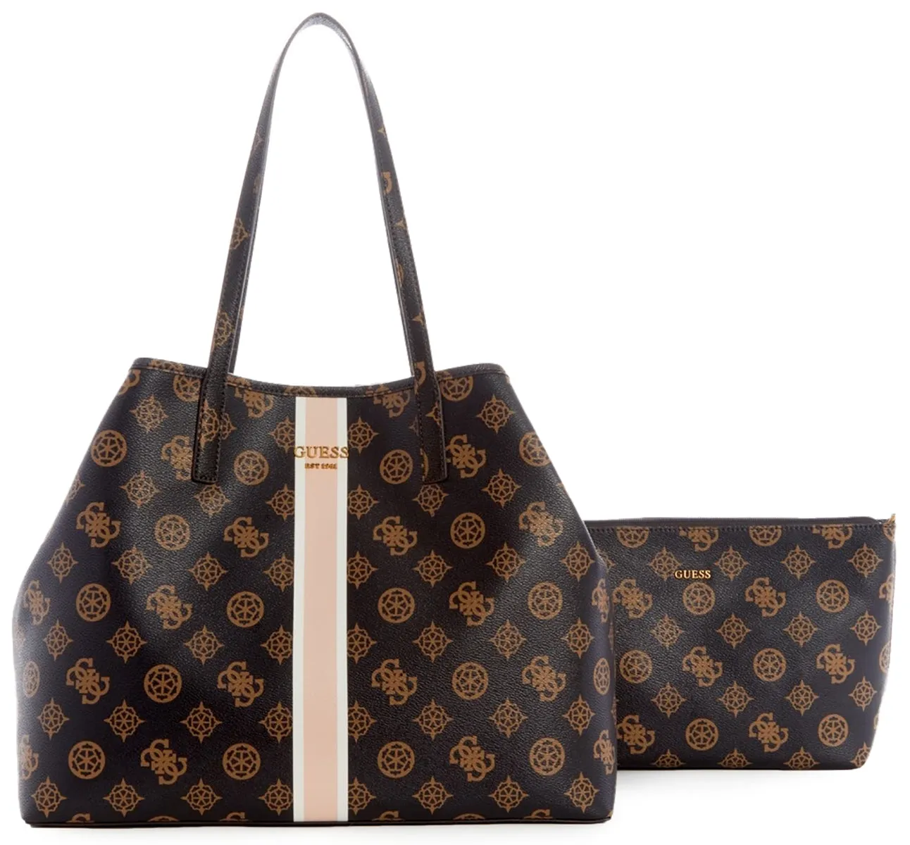 Guess Vikky Bolso sintético con bolsa extraíble para mujer en moca