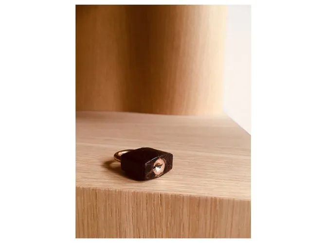 Hermès Cerradura de cocodrilo Hermos porosus y campana para Birkin o Kelly Marrón oscuro 