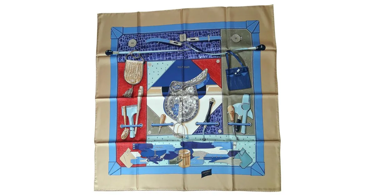 Hermès Todo cuero Azul 