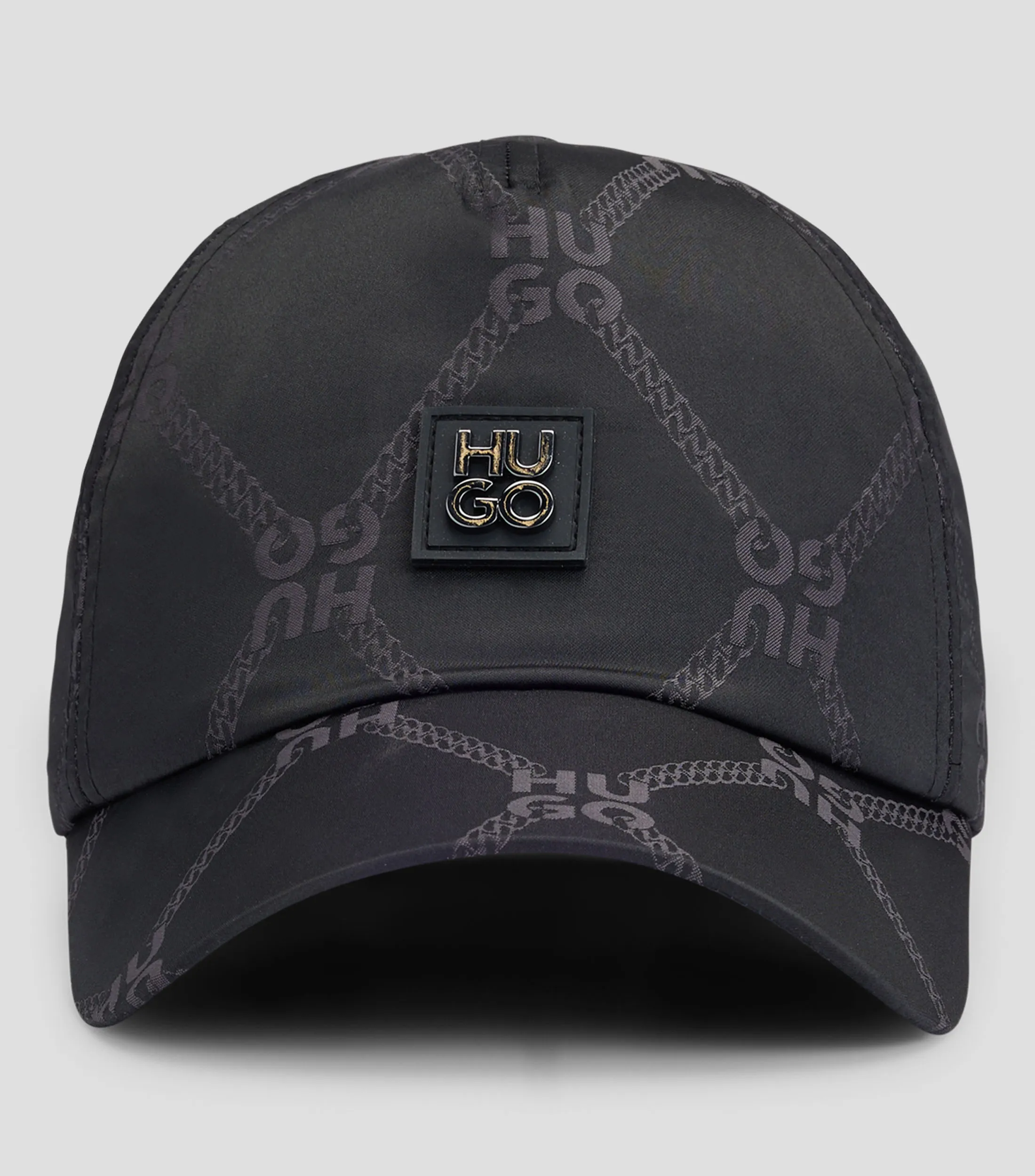 Hugo Gorra de cinco paneles repelente al agua con logos apilados Hombre