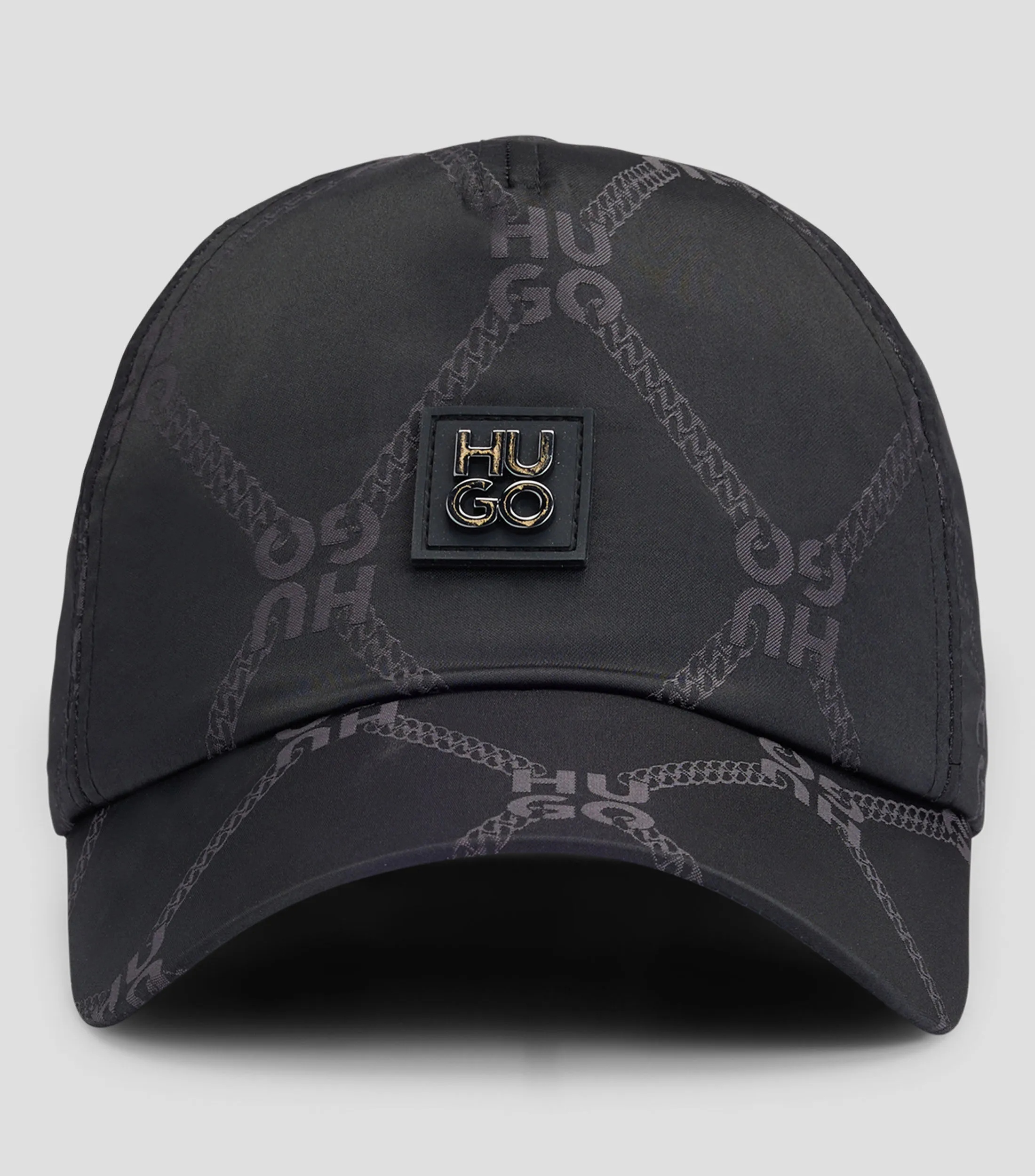 Hugo Gorra de cinco paneles repelente al agua con logos apilados Hombre