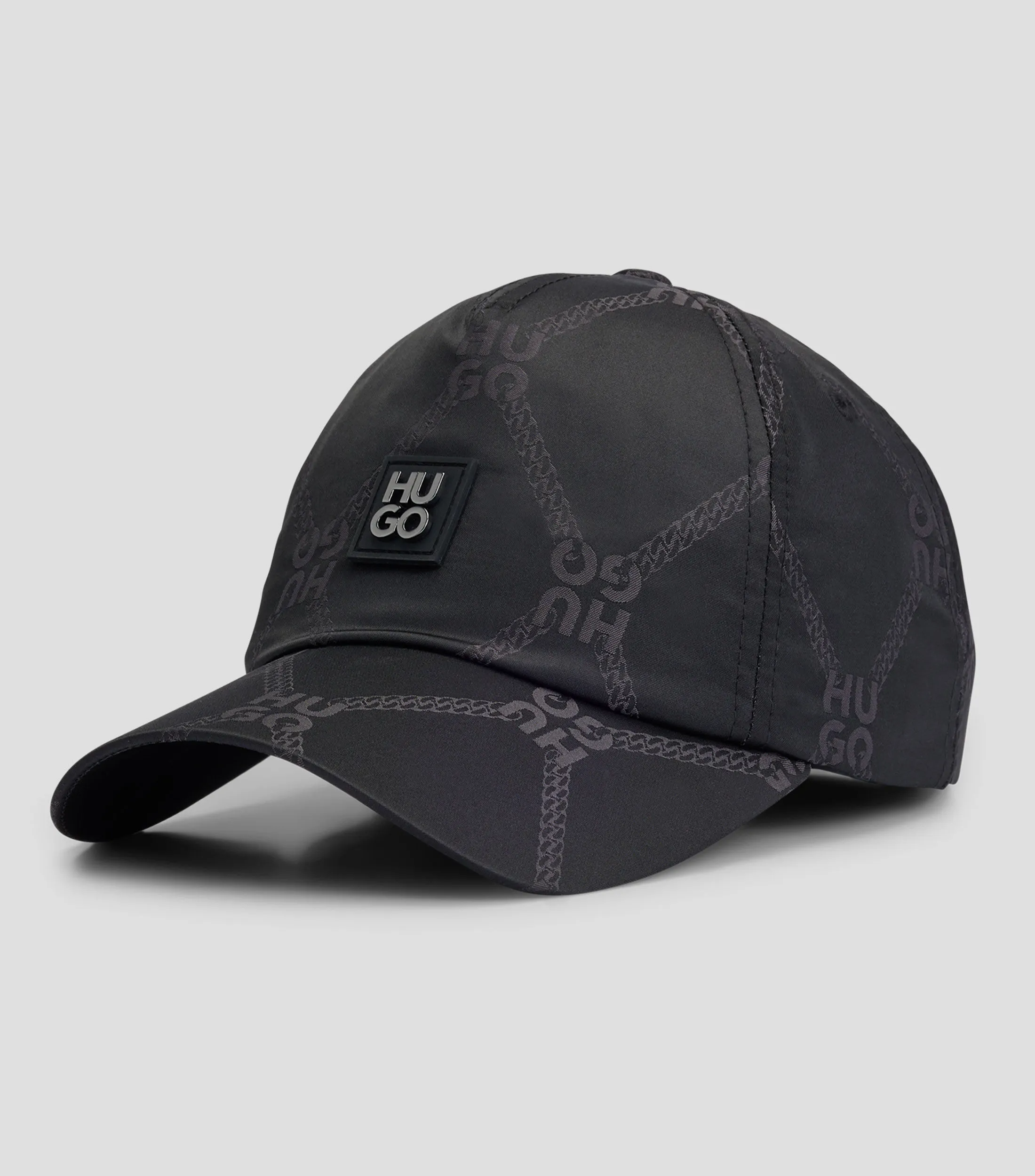 Hugo Gorra de cinco paneles repelente al agua con logos apilados Hombre