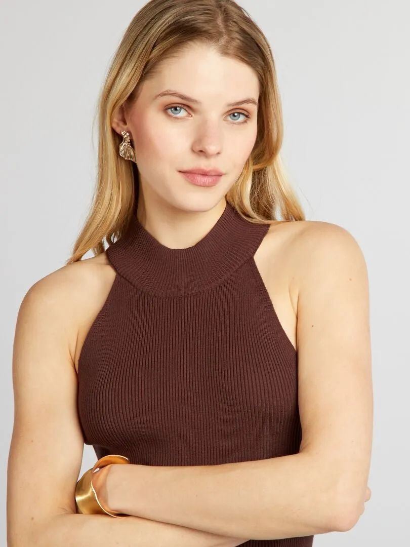 JERSEY SIN MANGA  MARRON