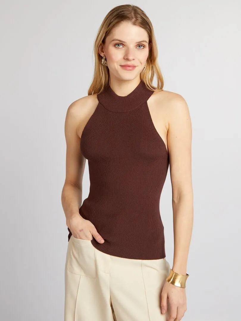 JERSEY SIN MANGA  MARRON