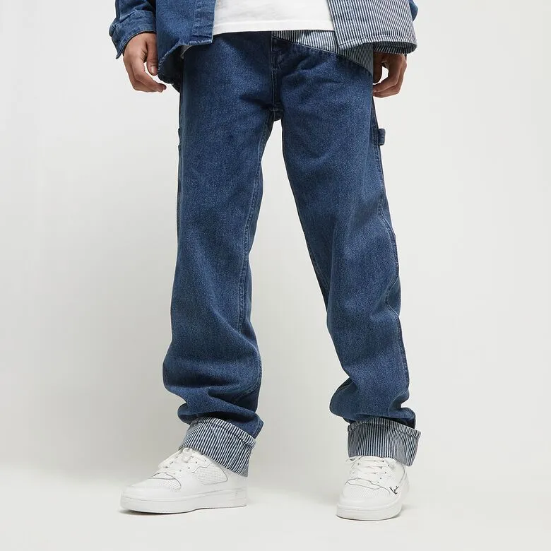 karl kani pantalon og stripe block denim baggy workwear