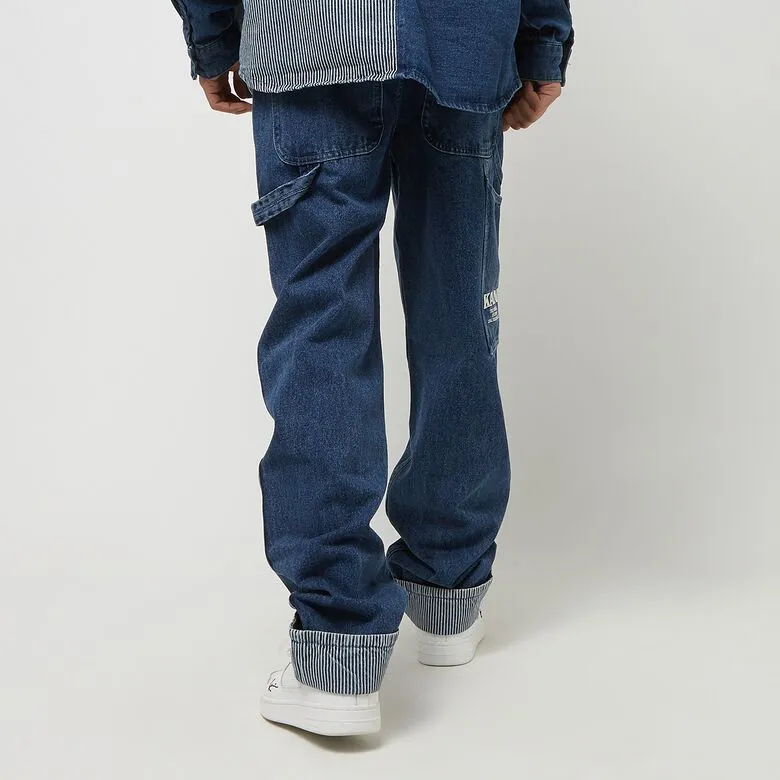 karl kani pantalon og stripe block denim baggy workwear