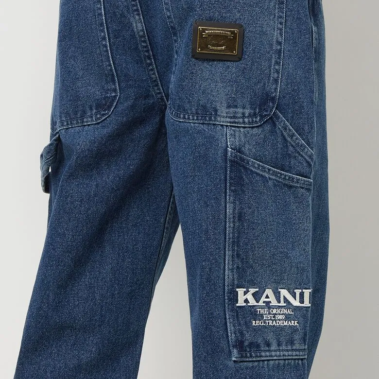 karl kani pantalon og stripe block denim baggy workwear