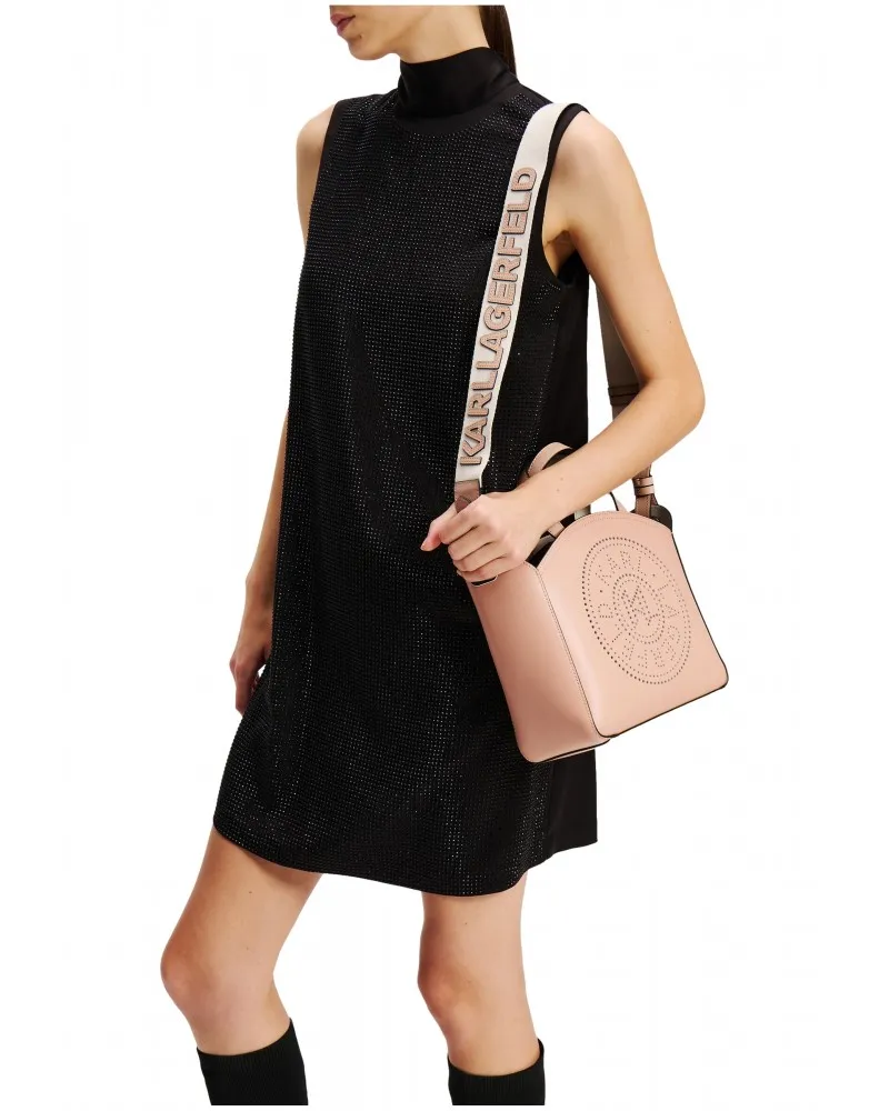 KARL LAGERFELD  BOLSO TOTE SM LOGO PERFORADO K/CIRCLE COLOR ROSA
