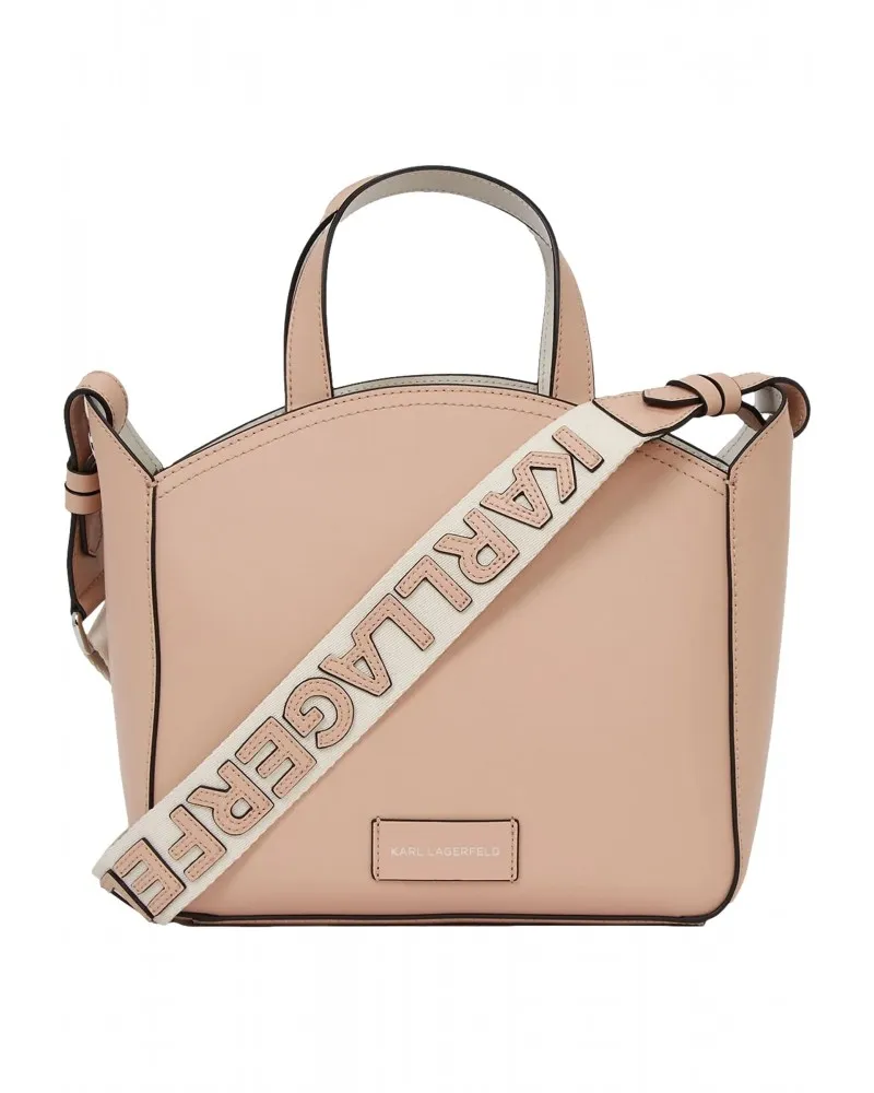 KARL LAGERFELD  BOLSO TOTE SM LOGO PERFORADO K/CIRCLE COLOR ROSA