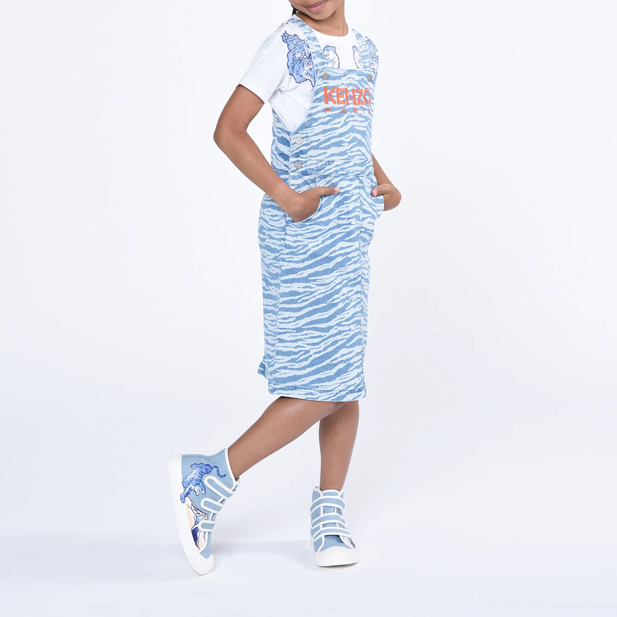 KENZO KIDS Deportivas altas con velcro