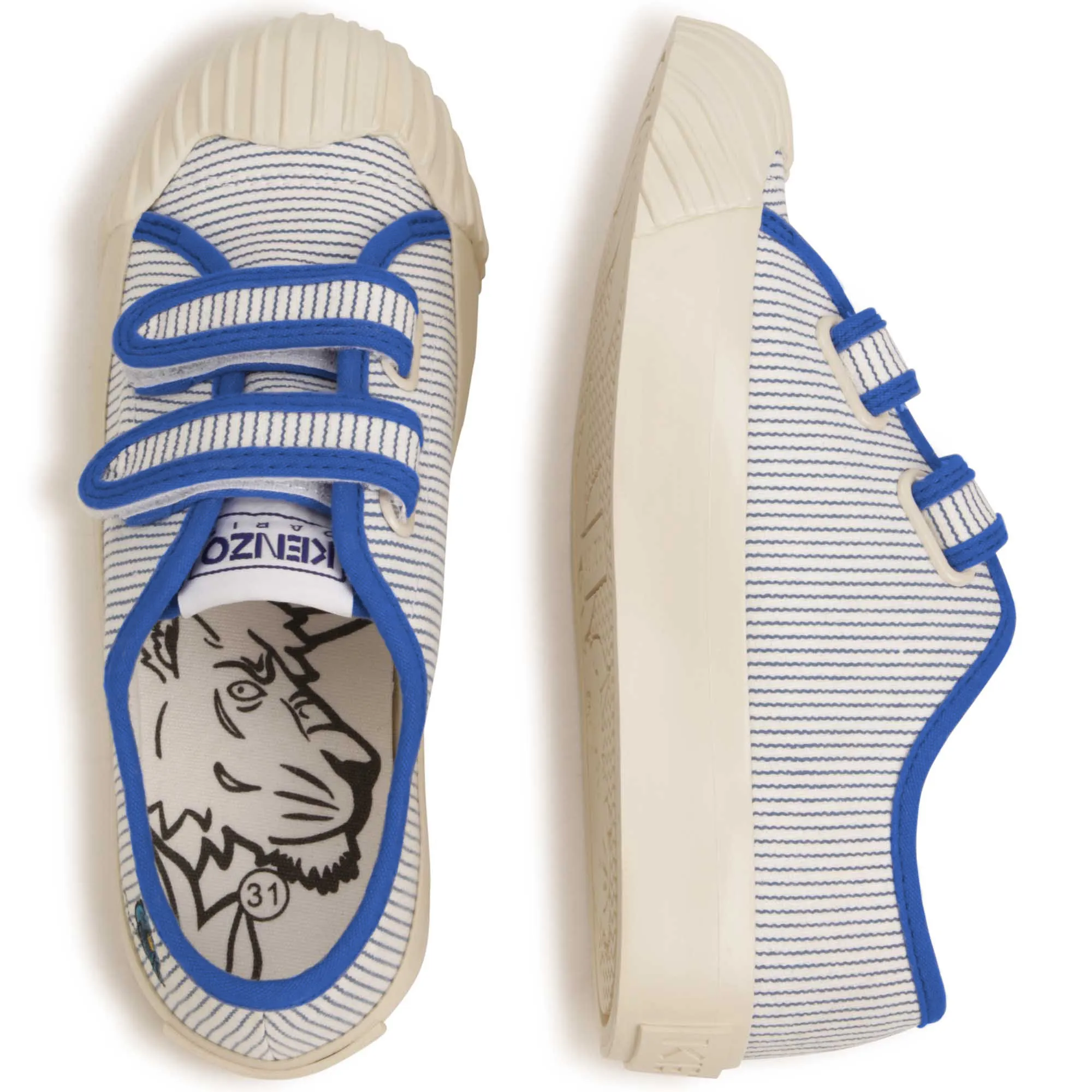 KENZO KIDS Deportivas de lona con velcro