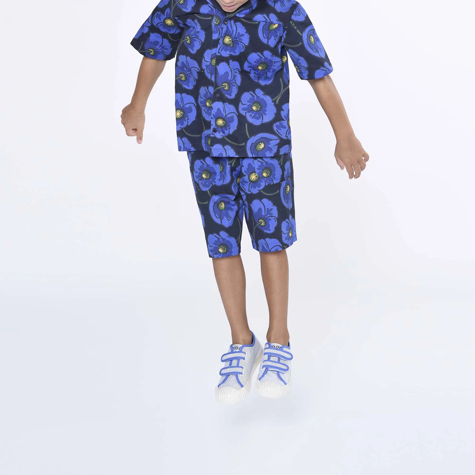 KENZO KIDS Deportivas de lona con velcro