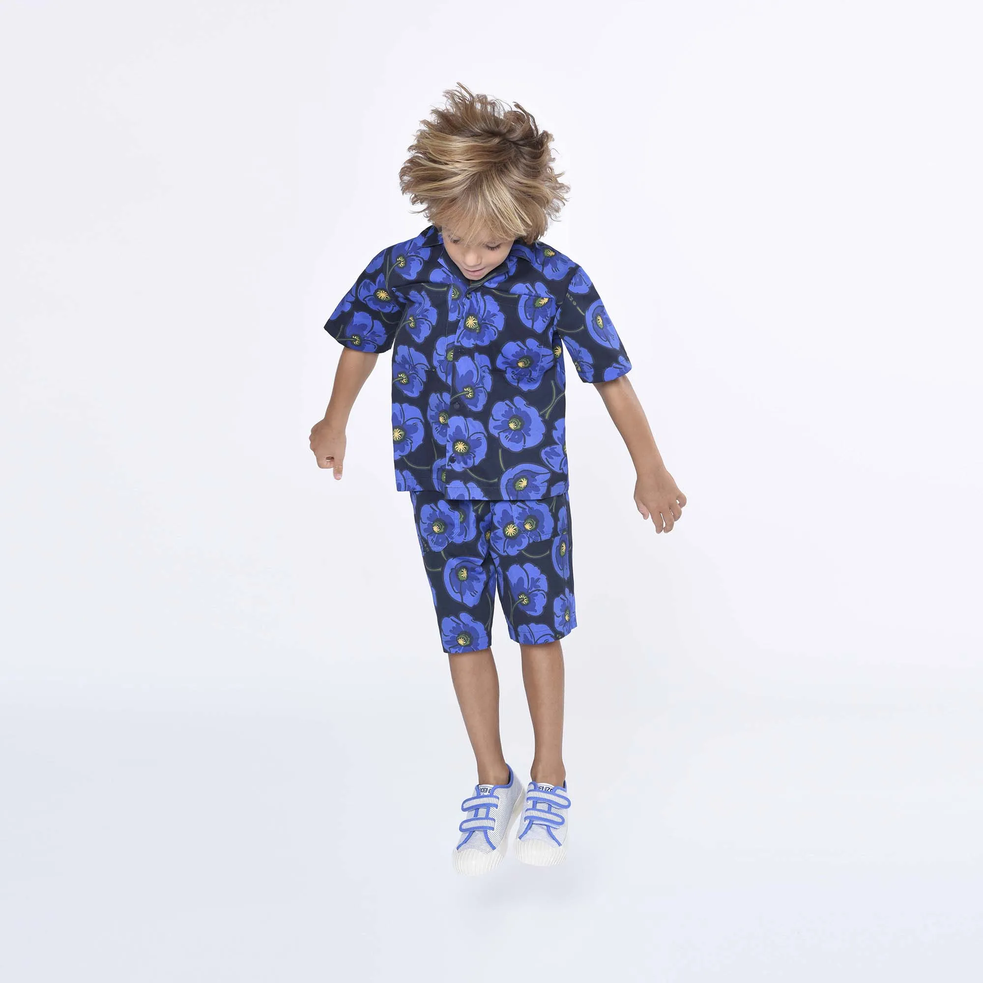 KENZO KIDS Deportivas de lona con velcro