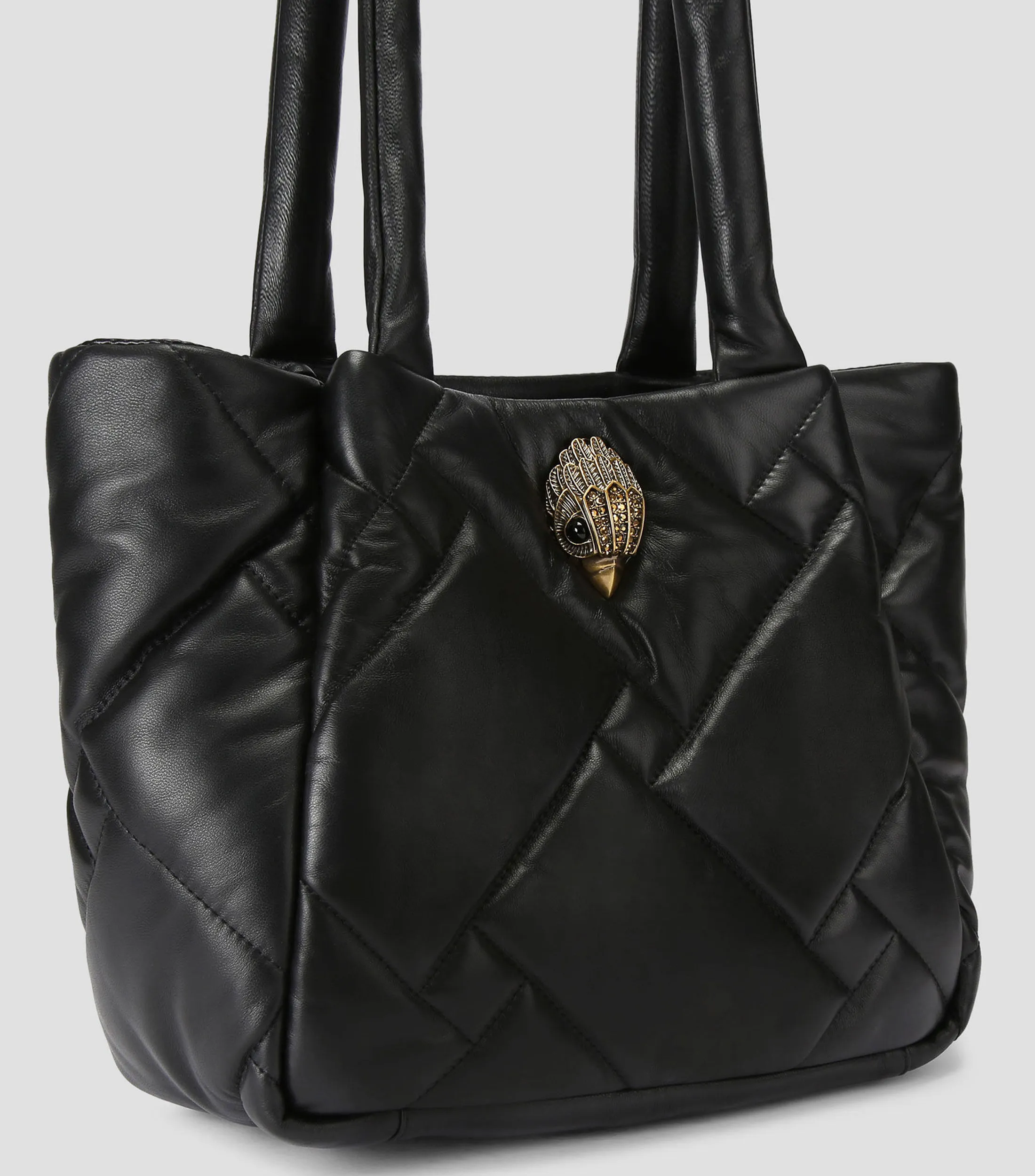 Kurt Geiger Bolso Tote Negro en piel Kensington Puff Mujer