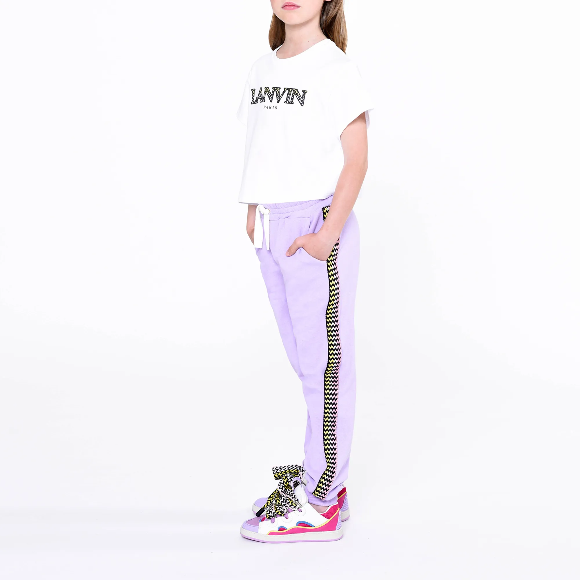 LANVIN Deportivas de piel y textil