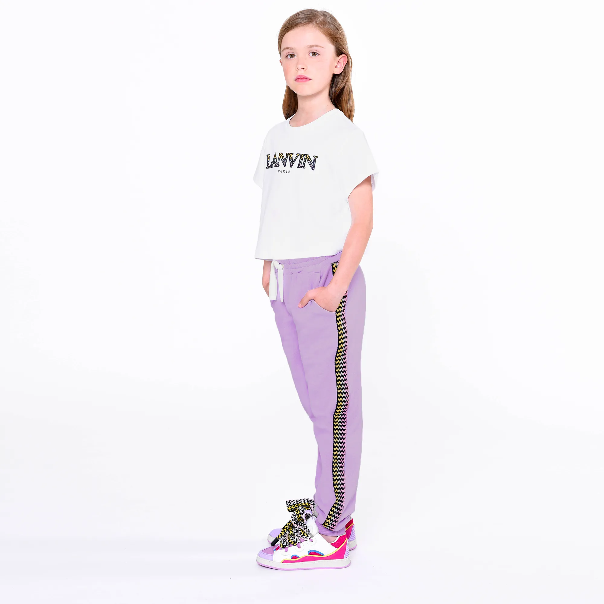 LANVIN Deportivas de piel y textil