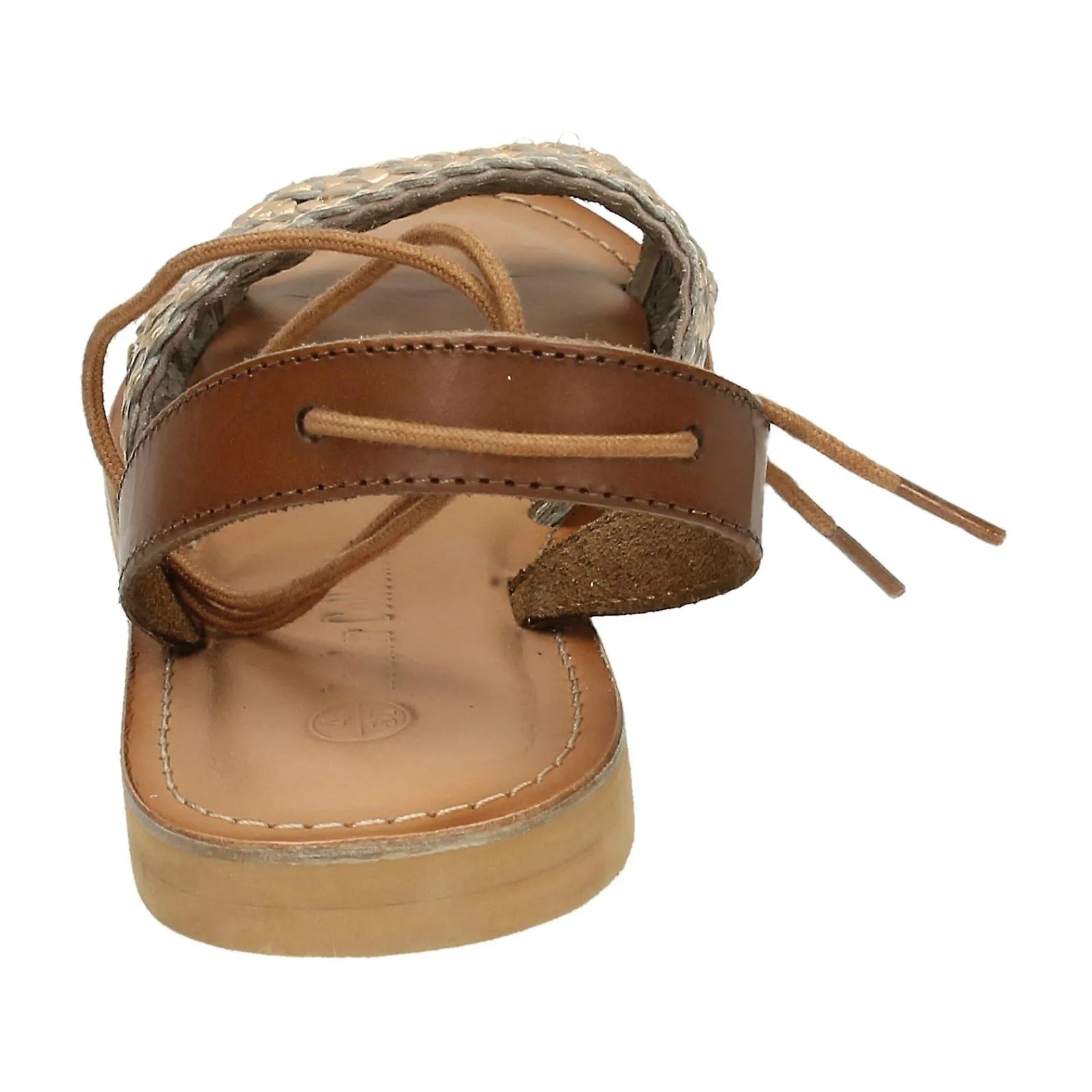 Las señoras de cuero colección plana tejida F0916 mula