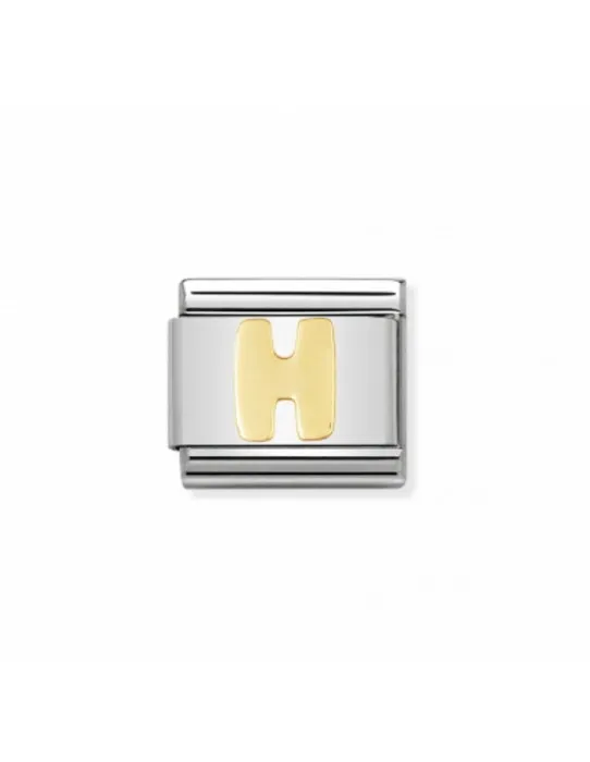 Link Classic Letra H acero y oro 030101 08