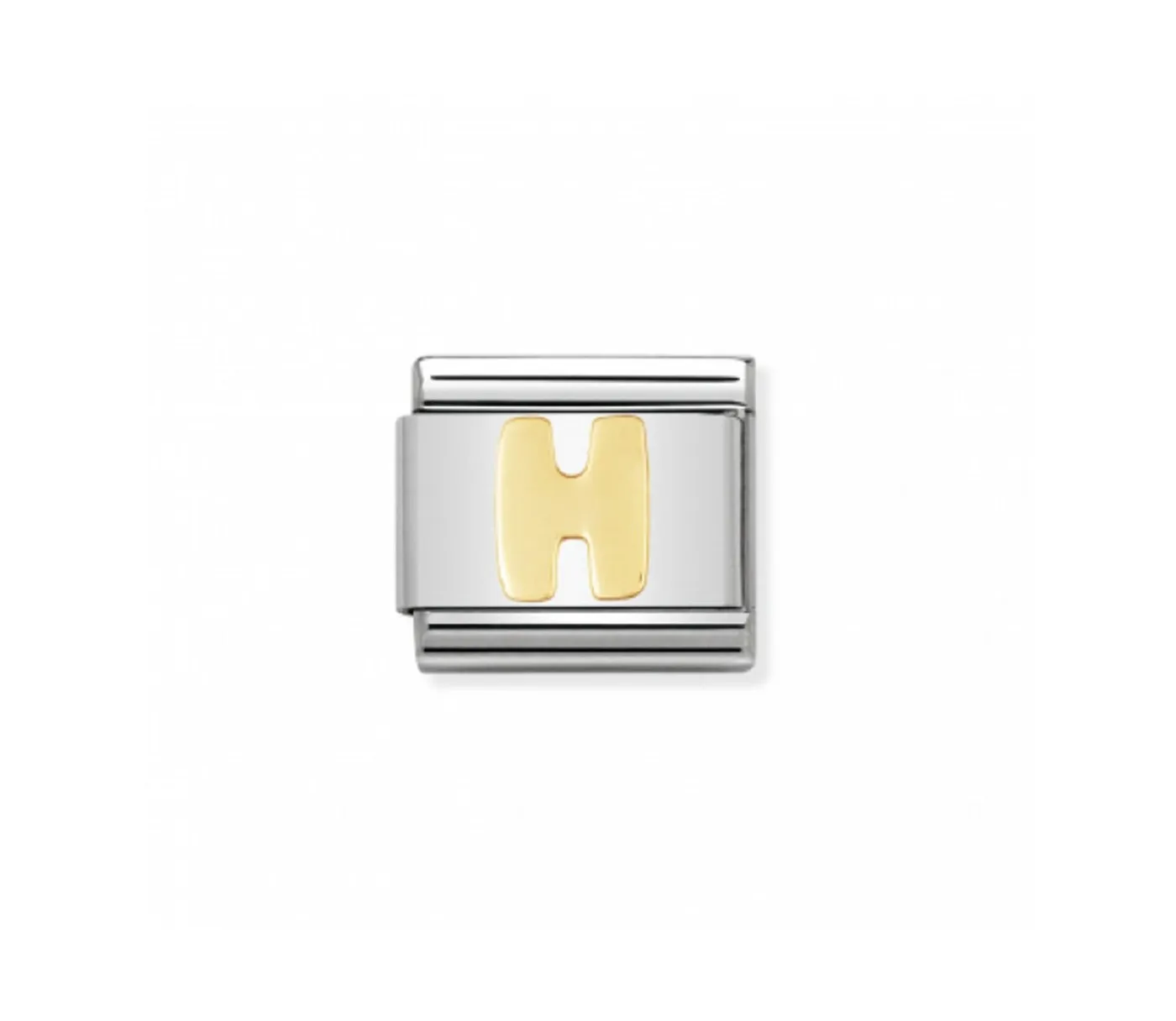 Link Classic Letra H acero y oro 030101 08