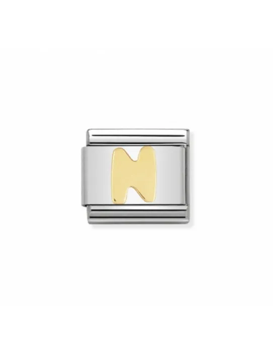 Link Classic Letra N acero y oro 030101 14