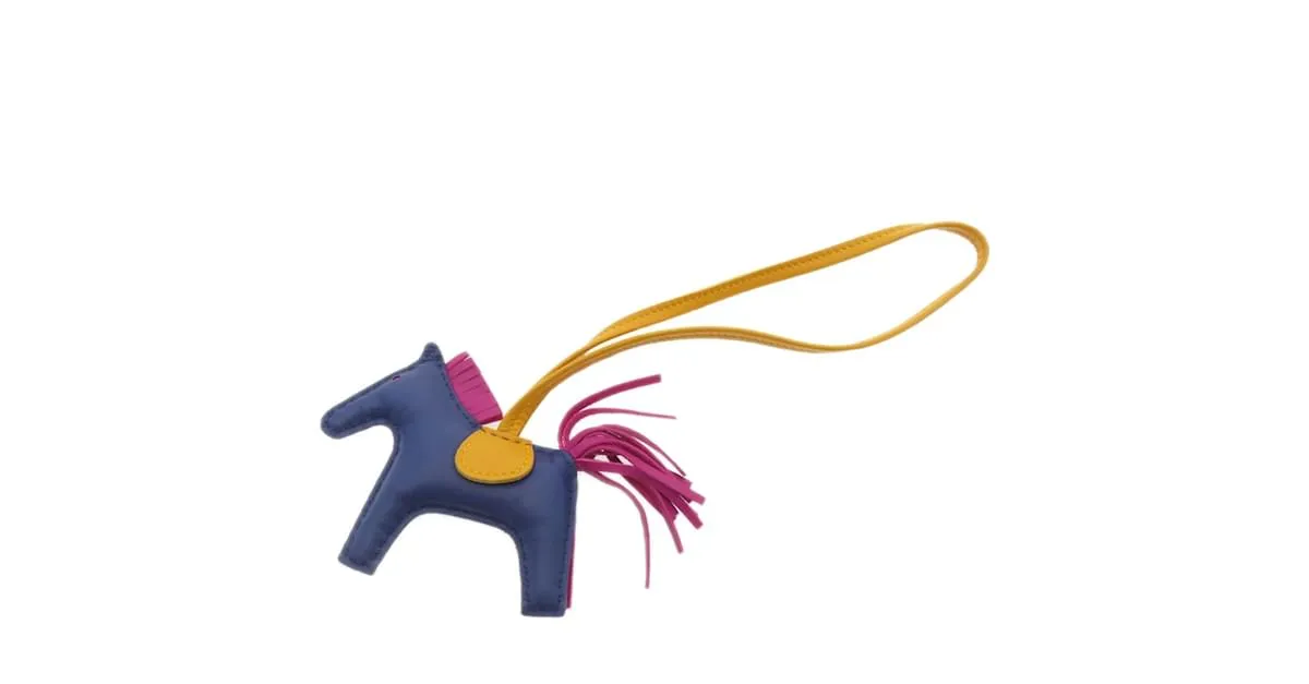 Llavero Charm Rodeo PM de Hermès Azul marino 