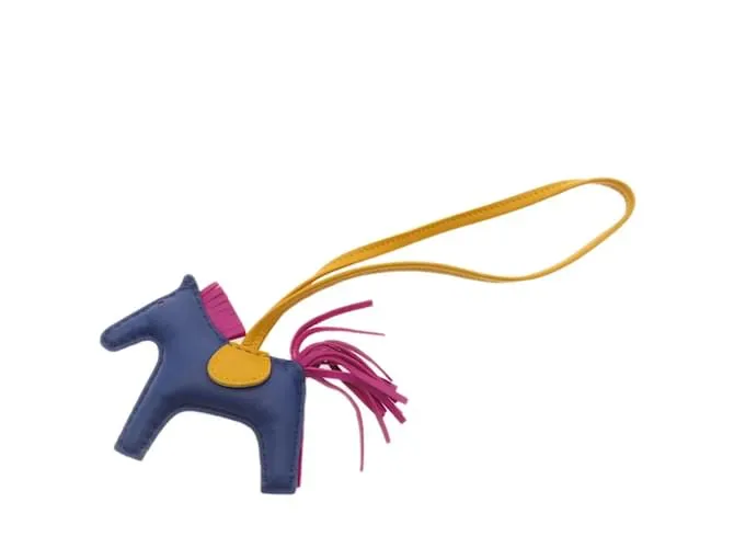 Llavero Charm Rodeo PM de Hermès Azul marino 