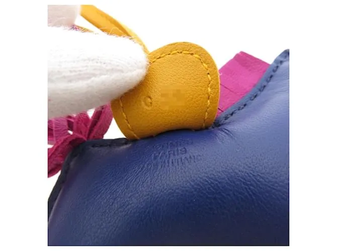 Llavero Charm Rodeo PM de Hermès Azul marino 