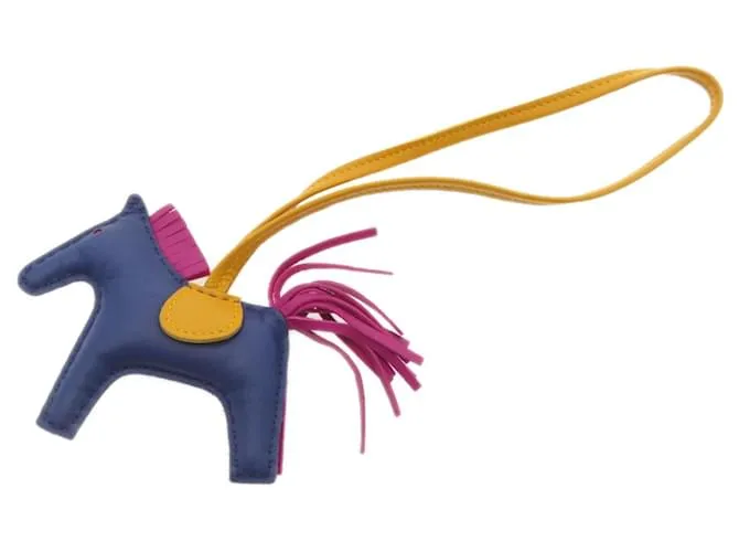 Llavero Charm Rodeo PM de Hermès Azul marino 