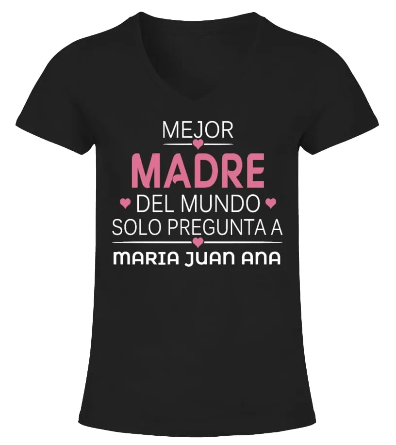Lo siento ! Soy un hijo mimado pero no el tuyo pertenezo a una madre maravillos… Camiseta cuello pico Mujer