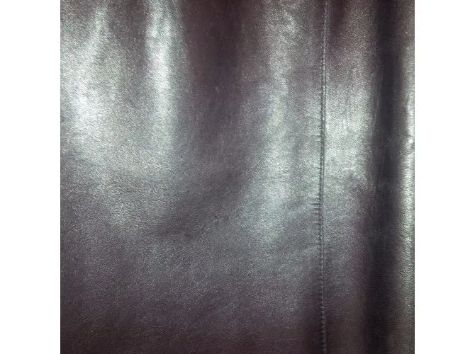 Maje Top de cuero Negro 